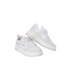 Close-up of the durable synthetic leather and breathable mesh upper on Girls Comfort Sneakers"