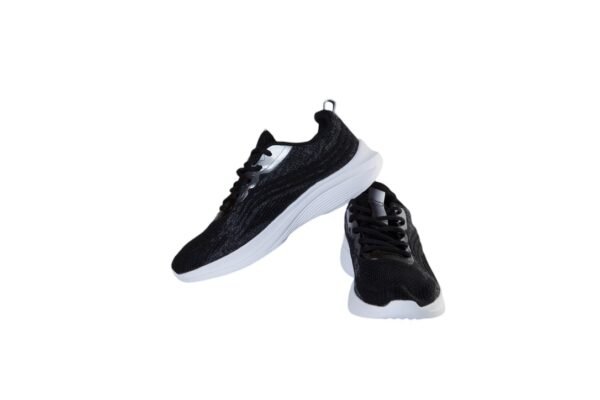 Z- Midnight Runner Pro black running shoes with reflective silver accents by zaamfashion.com.au