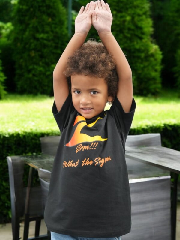 Close-up of the fiery gradient detail on the Z-Sigma Graphic Shirt in Black