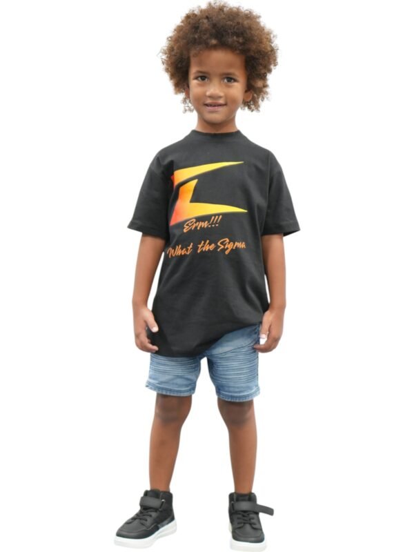 Z-Sigma Graphic Shirt in Black highlighting the premium cotton fabric