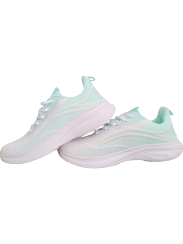 "Detail view of the soft, moisture-wicking lining inside Aqua Stride Women Sneakers"