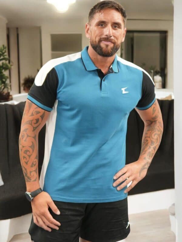 Classic Blue Men's Polo Shirt - Premium Cotton-Blend, Vibrant Blue, Tailored Fit, Available at ZaamFashion.