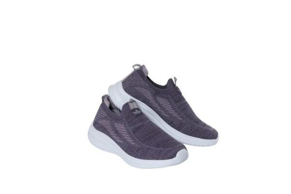 "Side view of Z Aura Flex Women’s Sneakers with Gel Insoles displaying the breathable knit upper and ergonomic design for enhanced comfort."