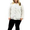 Z-Grace polka dot shirt full sleeves white women's shirt