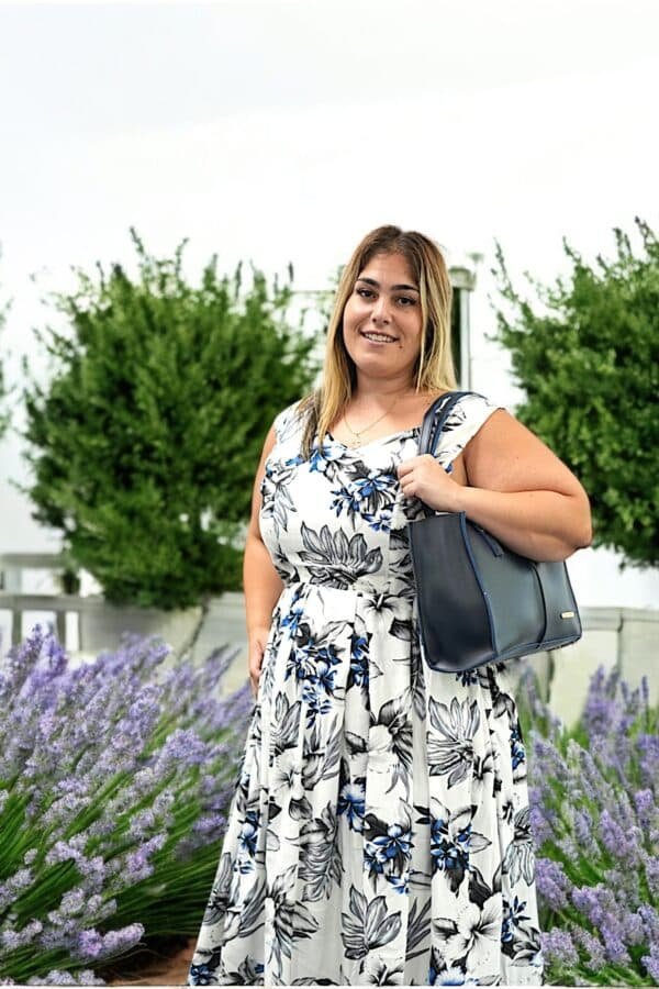 Aurora Sleeveless Linen Midi Dress from ZAAM Fashion displayed on a model, showcasing its breathable linen fabric and elegant midi length.