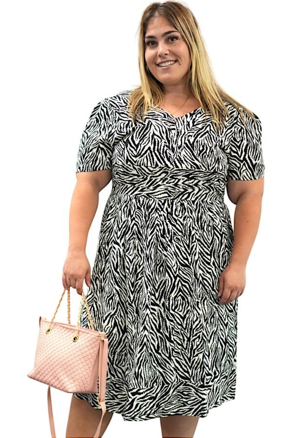 Z-Eden Breeze Short Sleeves Linen Dress from ZAAM Fashion showcased on a model, highlighting its premium linen fabric and elegant short-sleeve design.